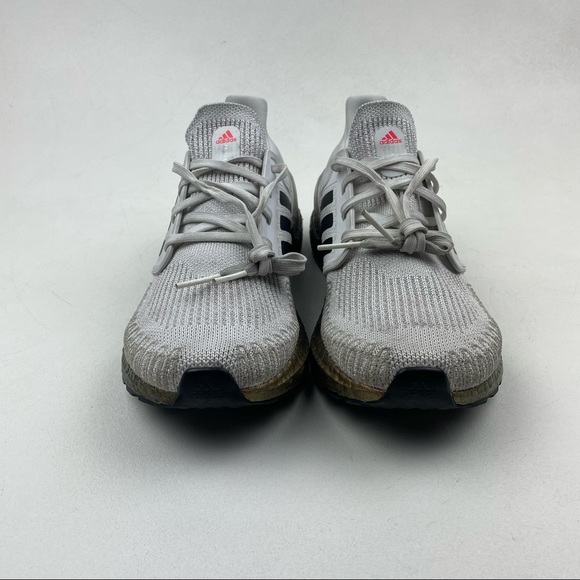 Adidas UltraBoost 20 FV4389 Grey and Signal Coral Running Shoes Size 9 - Picture 2 of 7